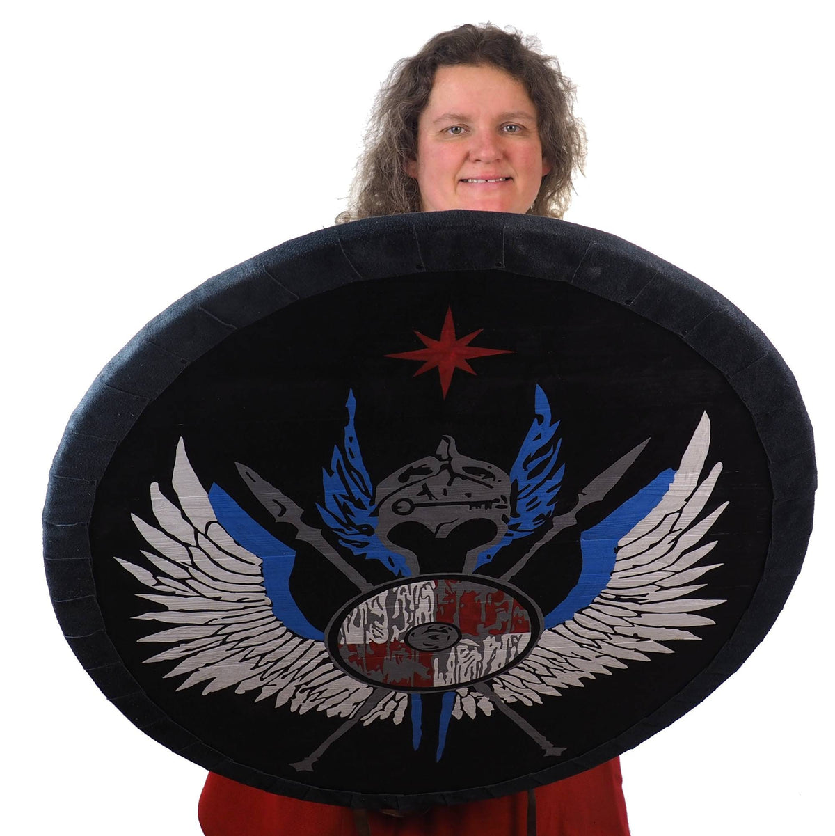 Oval Crest Shield, company logo, Personalized Viking Shield, Hand Painted, Wall decor, Larp and reenactment, SCA ready, pub decor, Norman