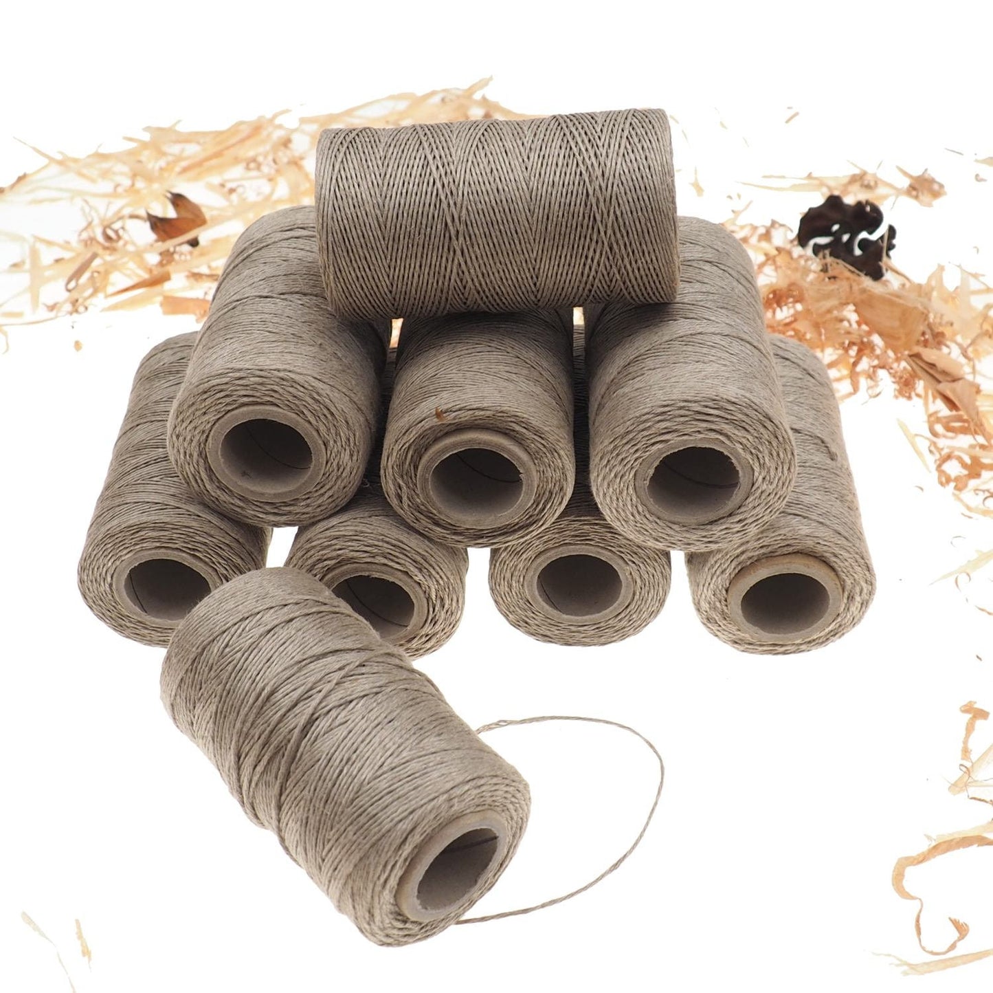 NATURAL linen thread, unwaxed grey Linen String , Warp Thread thickness of 1mm / 3ply 100grams (210 yards ~ 190 metres), linen sewing thread