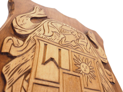 Personalized Family Arms Crest, Hand Carved, Coat of Arms, Custom, Family Shield, Wooden Emblem, Wedding Wood Art, Heraldic, Woodcraft