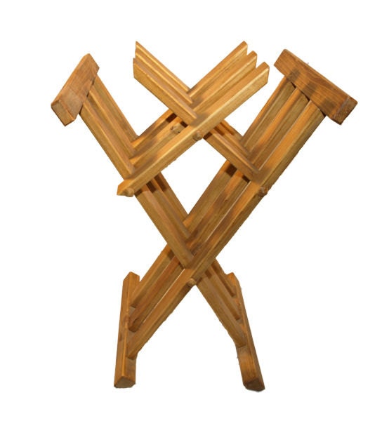Wooden medieval viking folding chair
