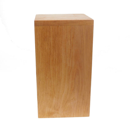 Simple  Bright Adler Tall Wood Urn , For Human Ashes, Wooden Memorial Box, Carved Keepsake Cremation Urns, Medieval Viking style