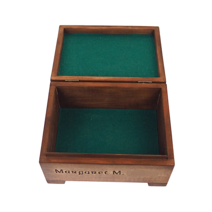 Personalized wooden hand carved jewelry box, Shamrock, keepsake box, jewelry storage, memory box, celtic,  hand carved, gift box, wooden box