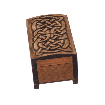 Wooden jewelry box, viking plait, hand carved, personalized, history pattern, gift box, custom jewelry box, wedding memory box,