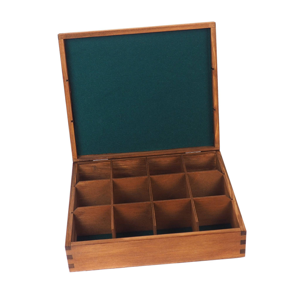 Handmade wooden  jewelry box, divided inside, 12 compartments,  memory box,  gift box, wooden box, personalized, jewelry organizer,