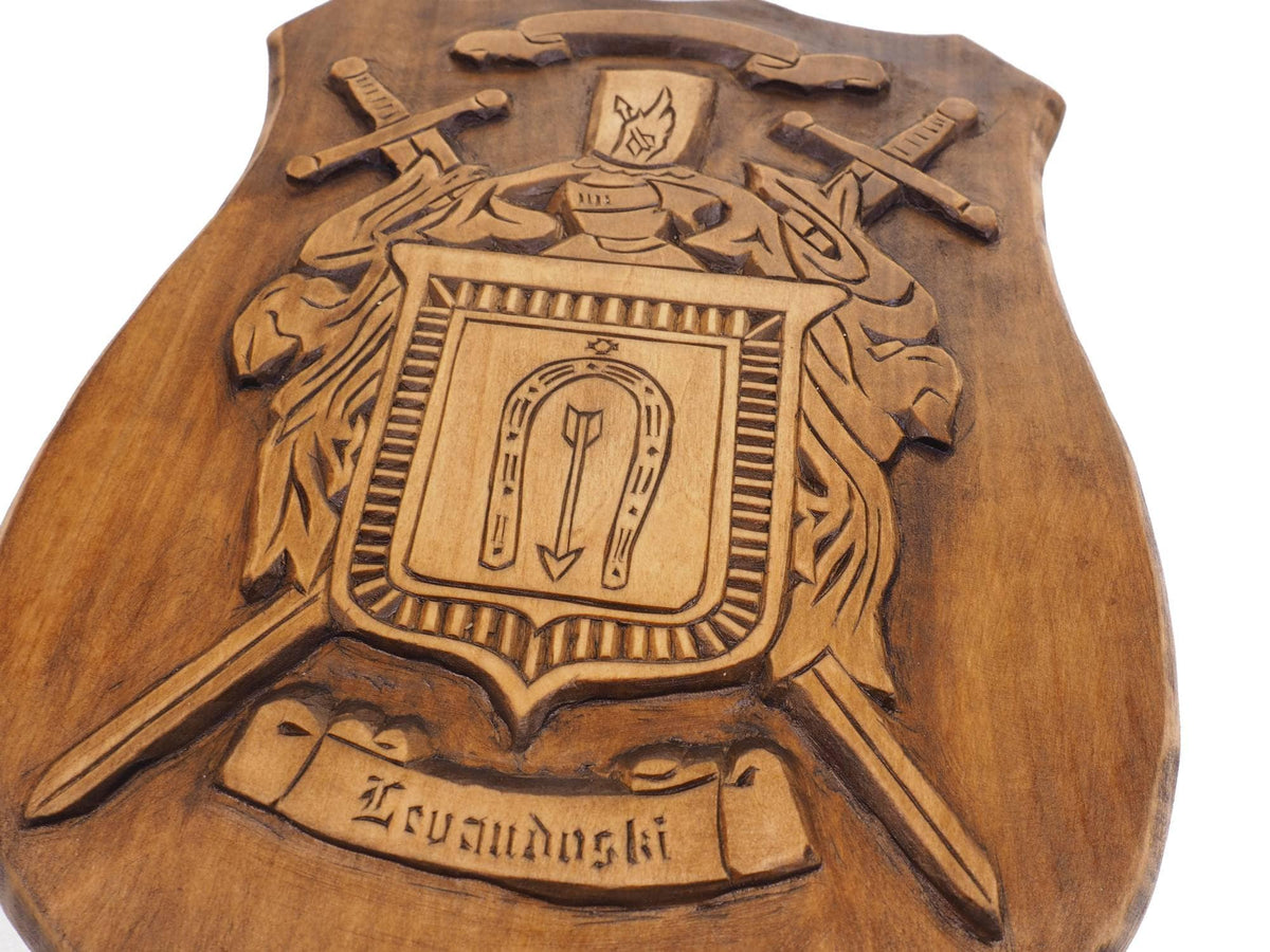 Swords Personalized Family Crest, Hand Carved, Coat of Arms, Custom, Family Shield, Wooden Emblem, Wedding Wood Art, Heraldic, Woodcraft
