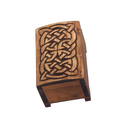 Wooden jewelry box, viking plait, hand carved, personalized, history pattern, gift box, custom jewelry box, wedding memory box,