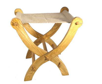 Medium-sized wooden folding stool