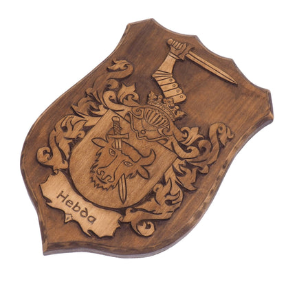 Personalized Family Arms Crest, Hand Carved, Coat of Arms, Custom, Family Shield, Wooden Emblem, Wedding Wood Art, Heraldic, Woodcraft