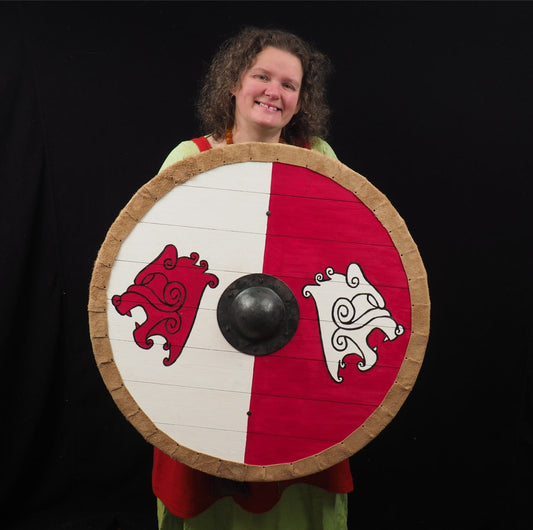 Viking Shield Bear heads Pattern, Norsman shield, Wall decor, Larp and reenactment, SCA ready,