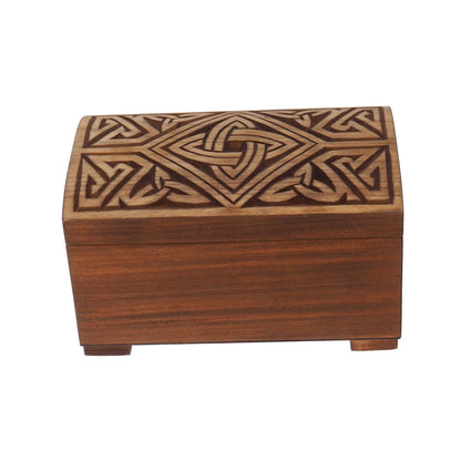 Wooden historical jewelry box with inside tray, celtic,  memory box, hand carved, gift box, wooden box, personalized, jewelry organizer,