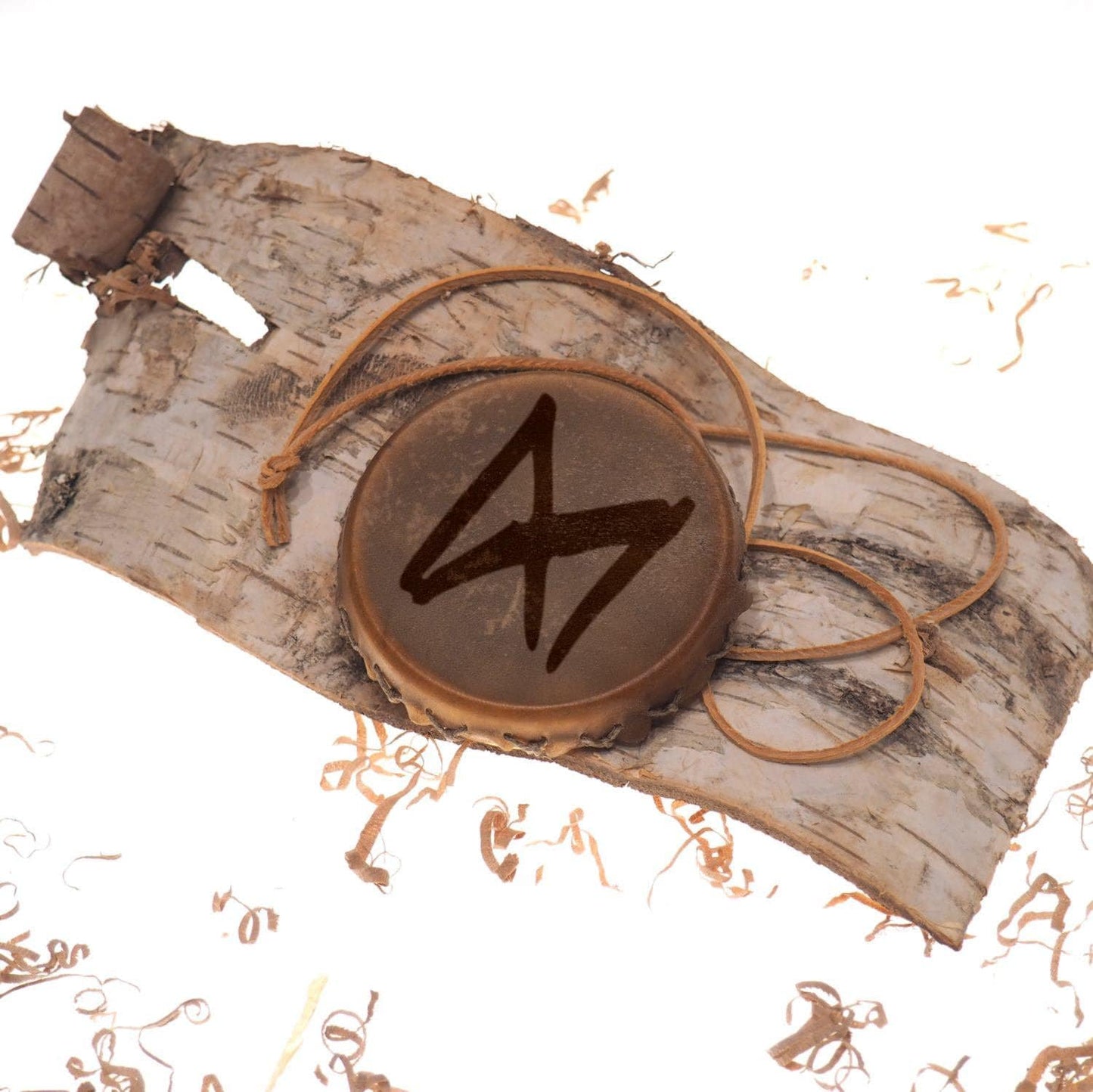 Small runic drum shamanic pedant, viking runic drum pendant, pedant jewelry, runes