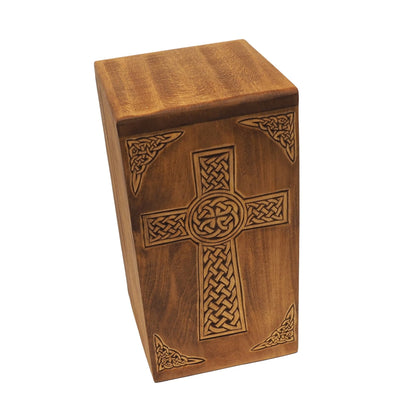 Personalized Wood Urn, For Human Ashes, Wooden Memorial Box, Carved Keepsake Cremation Urns, Cremation Box For Burial, Medieval Viking style