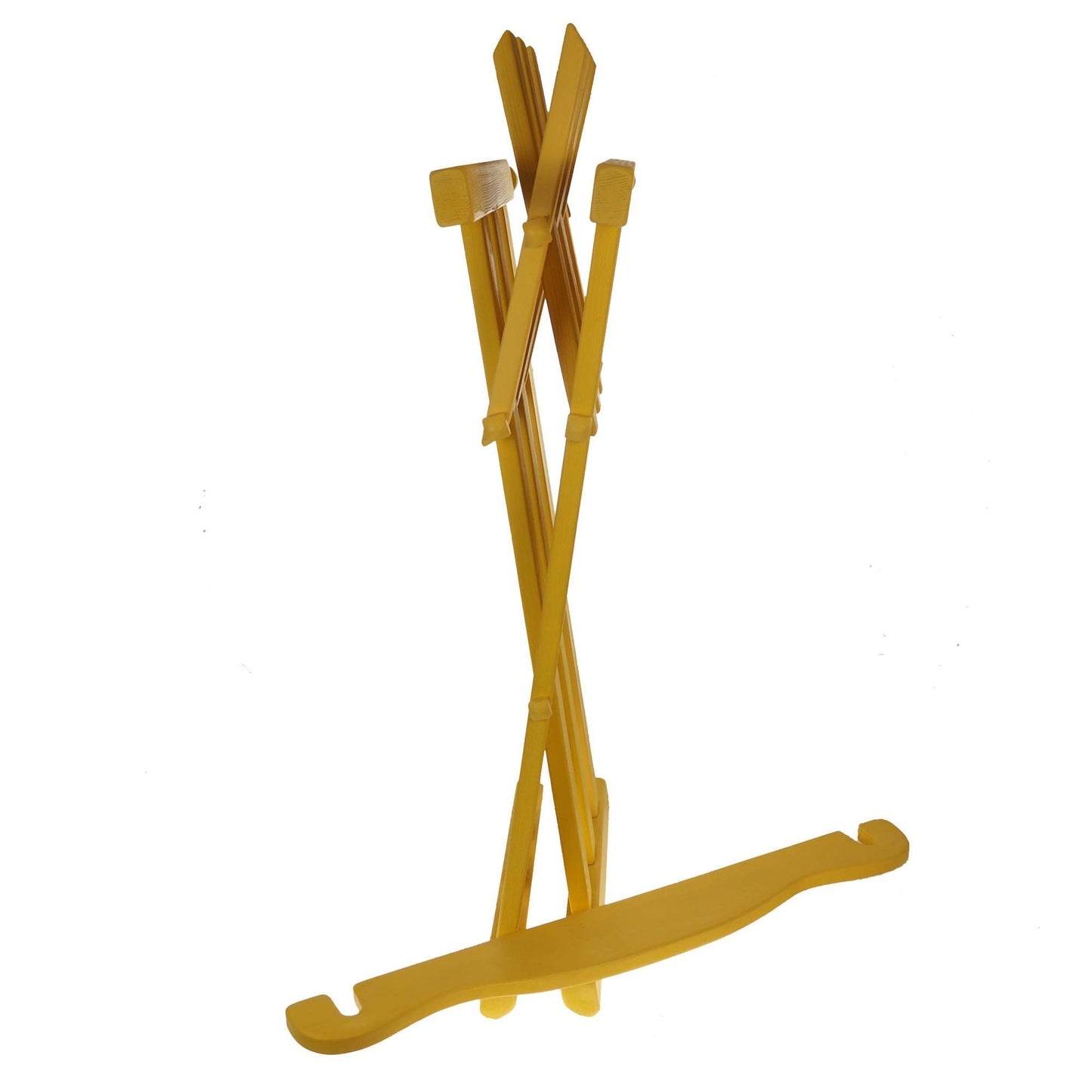 Personalized color (yellow) Wooden medieval viking folding chair with back support, Historical furniture, SCA, LARP, camping gear