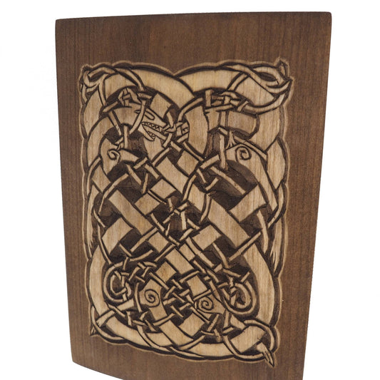 Wall sign, Urnes Dragons , Norge- carving from rune stone Viking decor, hand carved wall sign,Viking art,wall hanging,Norse ,Scandinavian