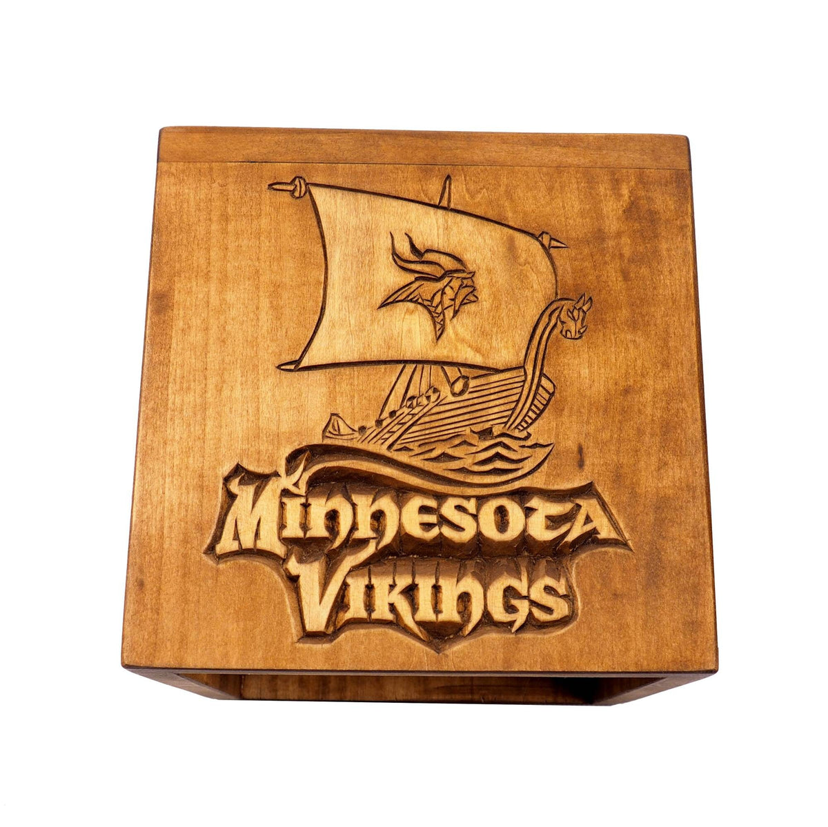 Square Personalized Wood Urn For Human Ashes, Sport fan urn, Wooden Memorial Box, Carved Keepsake Cremation Urns, Cremation Boxes For Burial