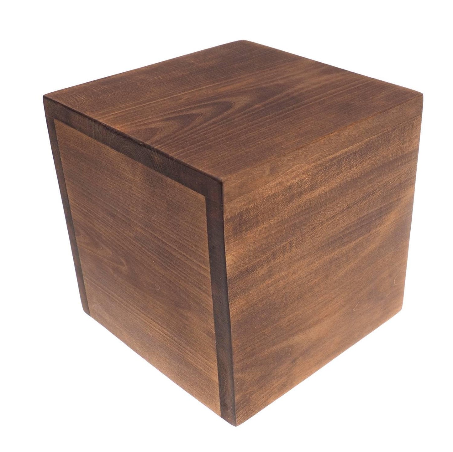 Simple Square Personalized Wood Urn For Human Ashes, hand carved text   Memorial Box, Carved Keepsake Cremation Urns, Boxes For Burial