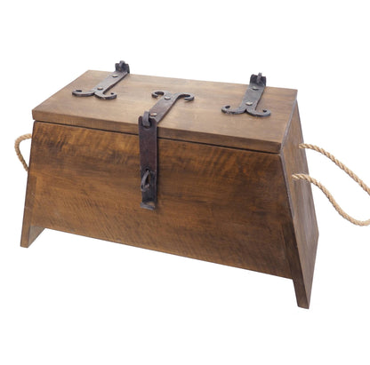 Simple Personalized Viking Chest, hand made, Norse box, chest with forged fittings, perfect wedding gift, SCA and Larp, treasure chest