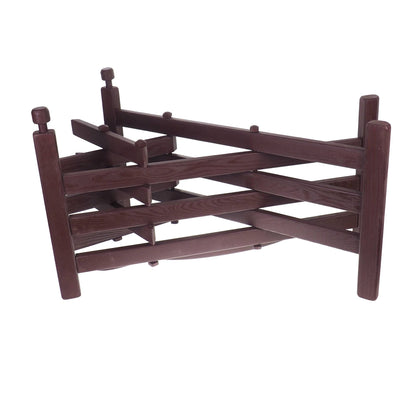 Folding chair, Old dark walnut color, Wooden medieval, folding chair with back support, viking, Personalized color