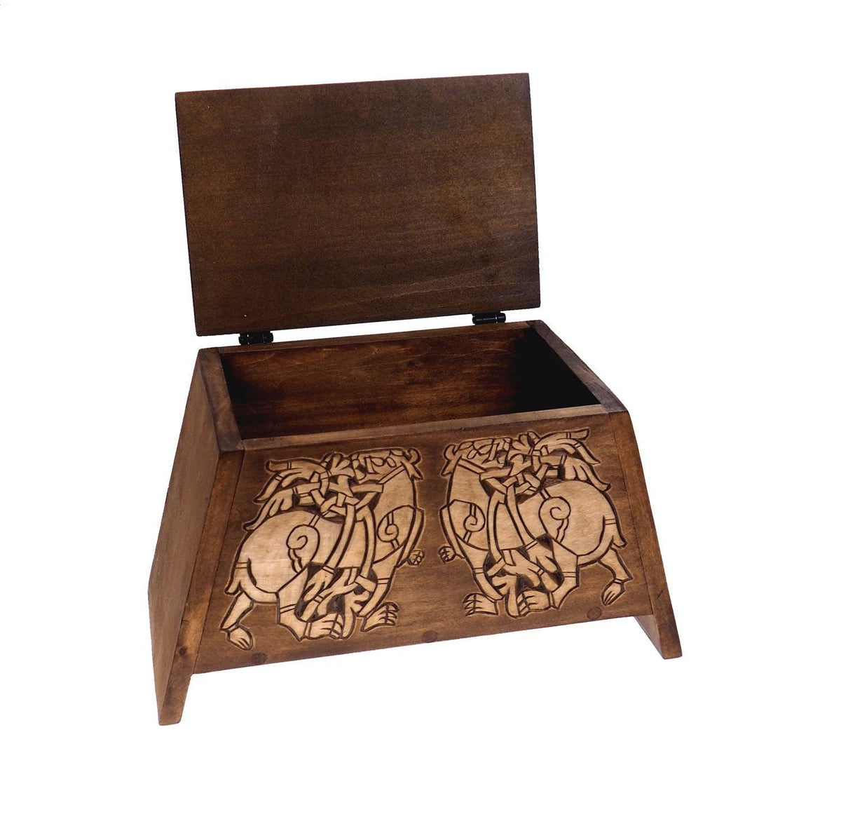 Small Personalized Viking Chest, hand carved, Norse pattern box, perfect wedding gift, SCA and Larp, treasure chest