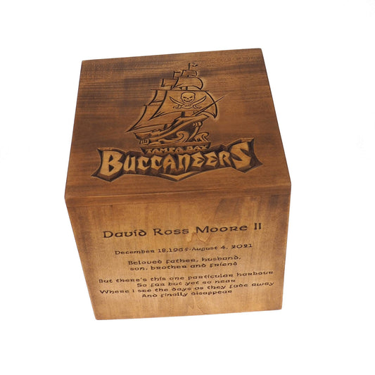 BIG Square Personalized Wood Urn For Human Ashes, your own motive Memorial Box, Carved Keepsake Cremation Urns, Cremation Boxes For Burial