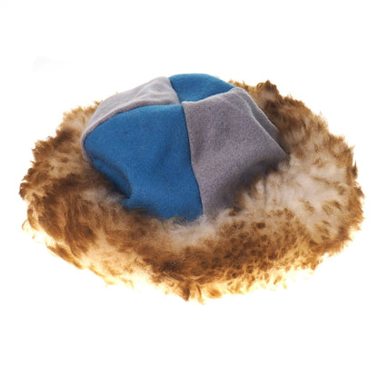 Viking wool hat, blue gray, hand sewn, wool and sheep, larp, medieval, sca, unisex hat, Woolen headdress viking, Slavic Viking clothing