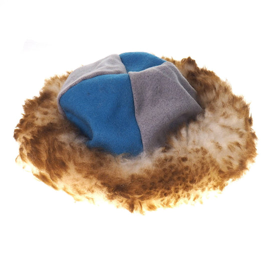 Viking wool hat, blue gray, hand sewn, wool and sheep, larp, medieval, sca, unisex hat, Woolen headdress viking, Slavic Viking clothing