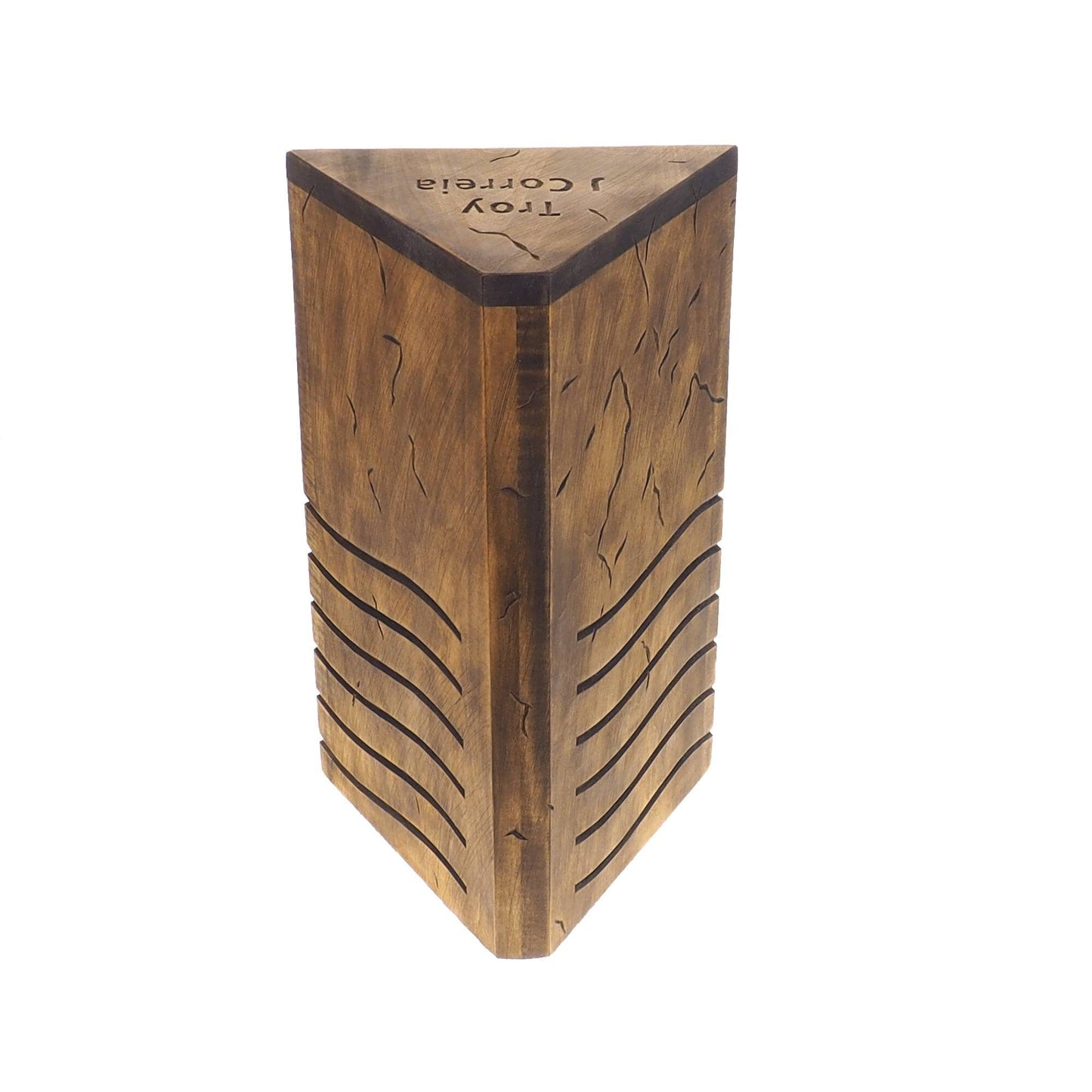 5th Element Elemental Stones Personalized Wood Urn , Wooden Memorial Box Carved , Keepsake Cremation Urns, Cremation Boxes For Burial,