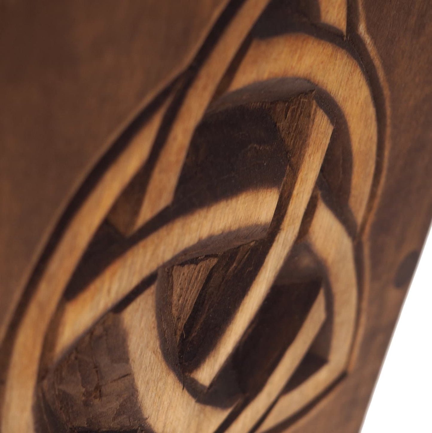 Triquetra Wooden Urn For Human Ashes, Wooden Memorial Box, Hand Carved, Keepsake Cremation Urns, Cremation Boxes For Burial, Celtic pagan
