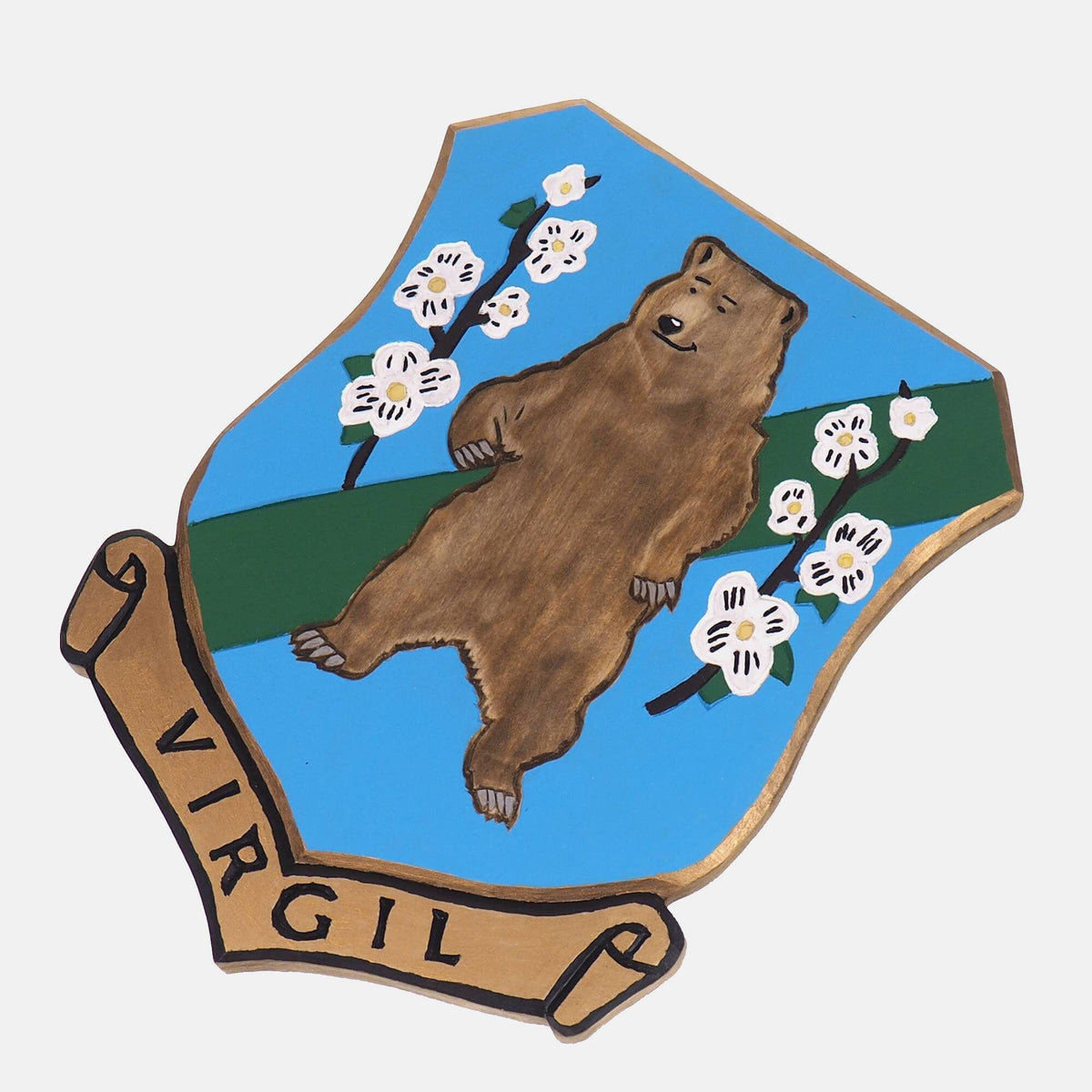 Carved and Painted Personalized Family Crest, Hand Carved, Coat of Arms, Custom, Family Shield, Wooden Emblem, Wedding Wood Art, Heraldic