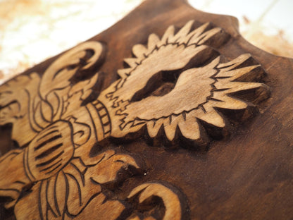 Personalized Family Crest, Hand Carved, Coat of Arms, Custom, Family Shield, Wooden Emblem, Wedding Wood Art, Heraldic, Woodcraft