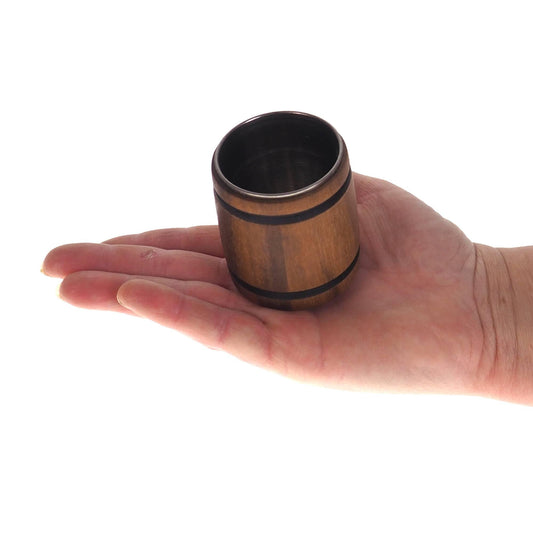Dark Oak Wooden Mug 50 ml  1.7 oz, steel inside wooden cup, wooden drinking mug, historical mug, rustic mug, medieval replica