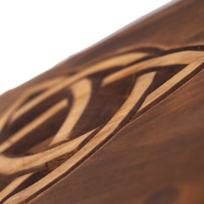 Celtic Wooden Urn For Human Ashes, Wooden Memorial Box, Hand Carved, Keepsake Cremation Urns, Cremation Boxes For Burial, Celtic pagan