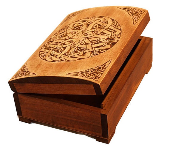 Personalized Hand Carved Wooden Box