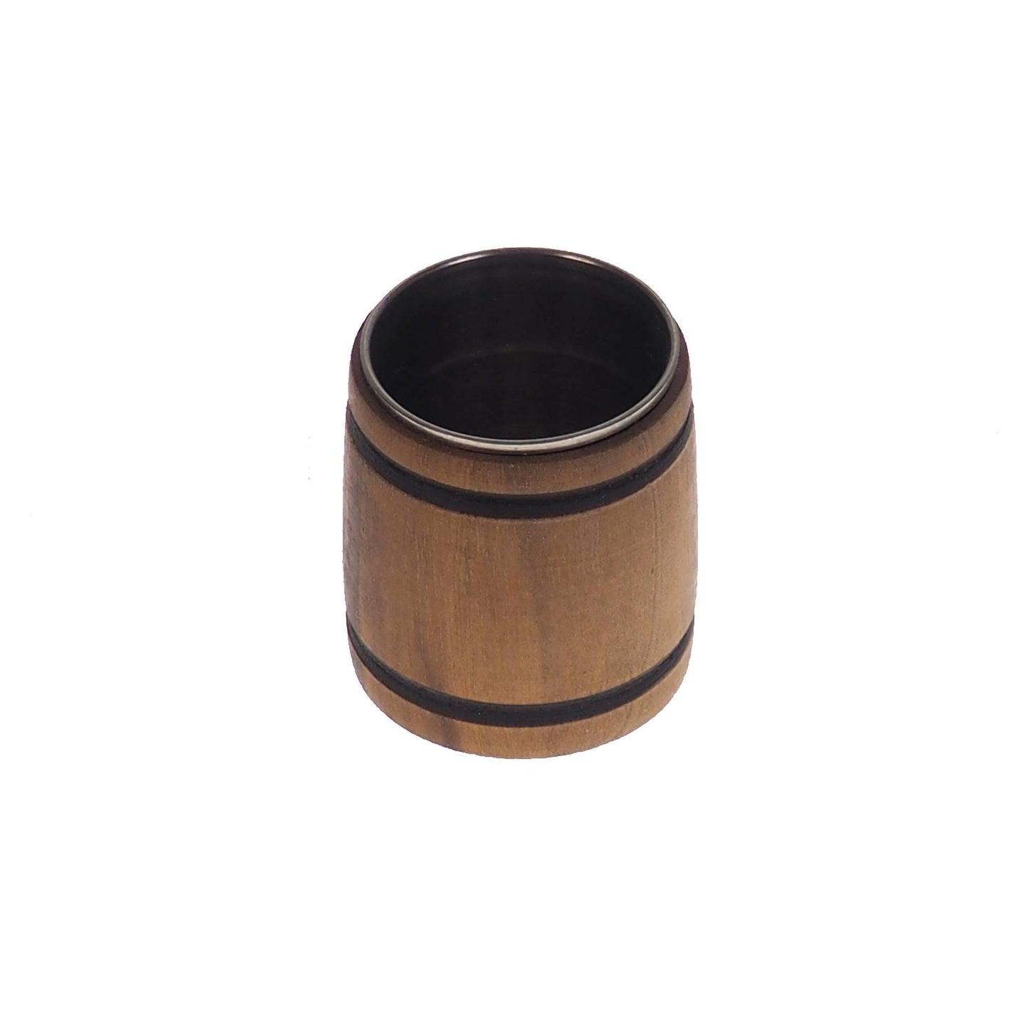 Dark Oak Wooden Mug 50 ml  1.7 oz, steel inside wooden cup, wooden drinking mug, historical mug, rustic mug, medieval replica