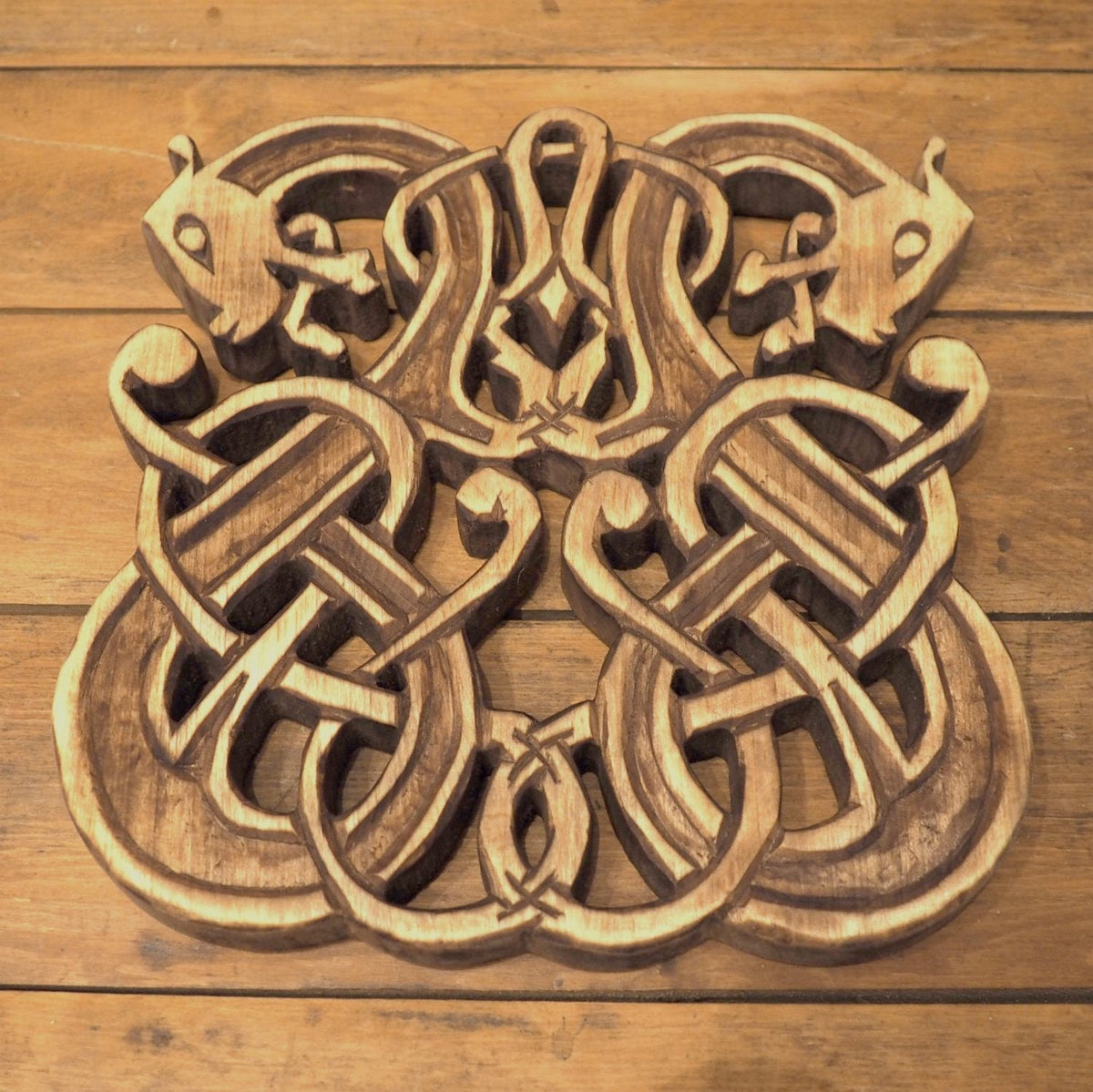 Wall sign, Urnes Dragons, Gotland - carving from rune stone Viking decor|hand carved wall sign|Viking art|wall hanging|Norse |Scandinavian
