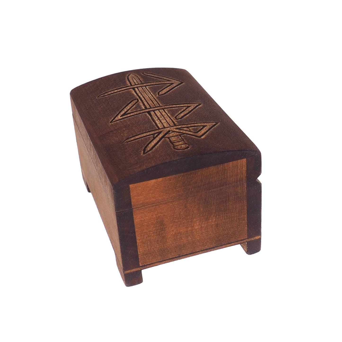 Wooden jewelry box, TYR, viking sword, hand carved, personalized, history pattern, gift box, custom jewelry box, wedding box,  memory box