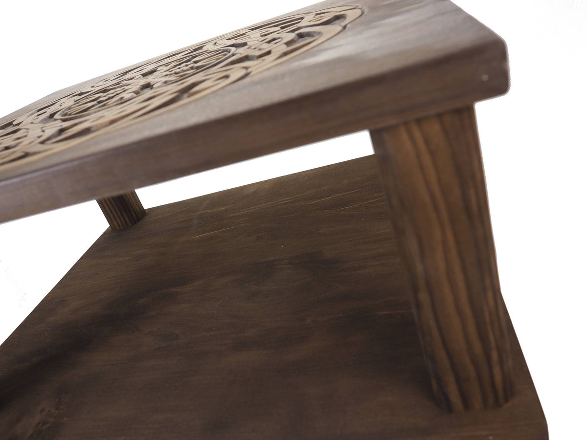 Coffee table, Aegishjalmur, Personalized, Hand Carving, Viking decor, hand carved table, Viking art, night table, Norse, Scandinavian,Norway