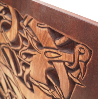 Big Wall sign, Urnes Deer, Norway, Hand Carving, Viking decor, hand carved wall sign, Viking art, wall hanging, Norse, Scandinavian,Norway,