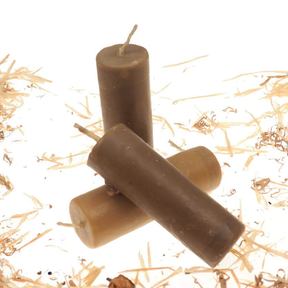 Long Pure Beeswax Candle, 5 and 1/2" high Unscented Beeswax Pillar Candle, Hand Made, Natural Eco Friendly for Meditation, Prayer or Altar