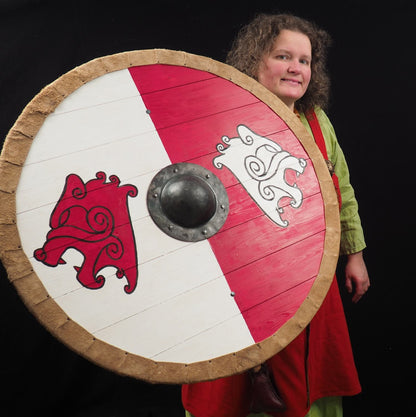 Viking Shield Bear heads Pattern, Norsman shield, Wall decor, Larp and reenactment, SCA ready,