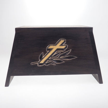 Ebony Personalized Wood Urn For Human Ashes, Wooden Memorial Box Carved , Keepsake Urns, Cremation Boxes For Burial,
