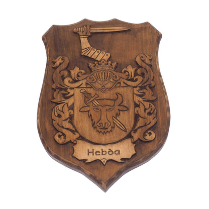 Personalized Family Arms Crest, Hand Carved, Coat of Arms, Custom, Family Shield, Wooden Emblem, Wedding Wood Art, Heraldic, Woodcraft