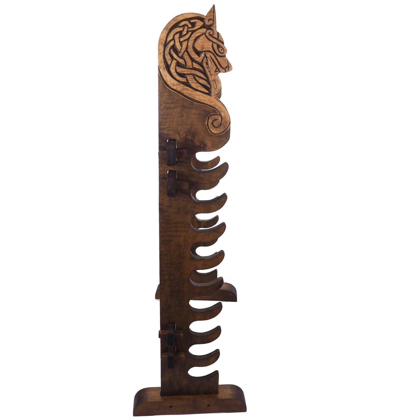 Viking personalized Stand for Weapons, standing, weapon rack with wolf head, hanging weapon holder , norsk style, medieval, Larp and SCA,