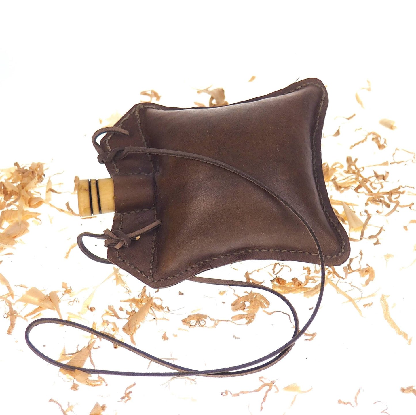 Light Brown Square Waterskin, 19 oz ,Natural water bottle, for bear and wine, leather canteen, 0,55 liter, viking,   Witcher, gift for him
