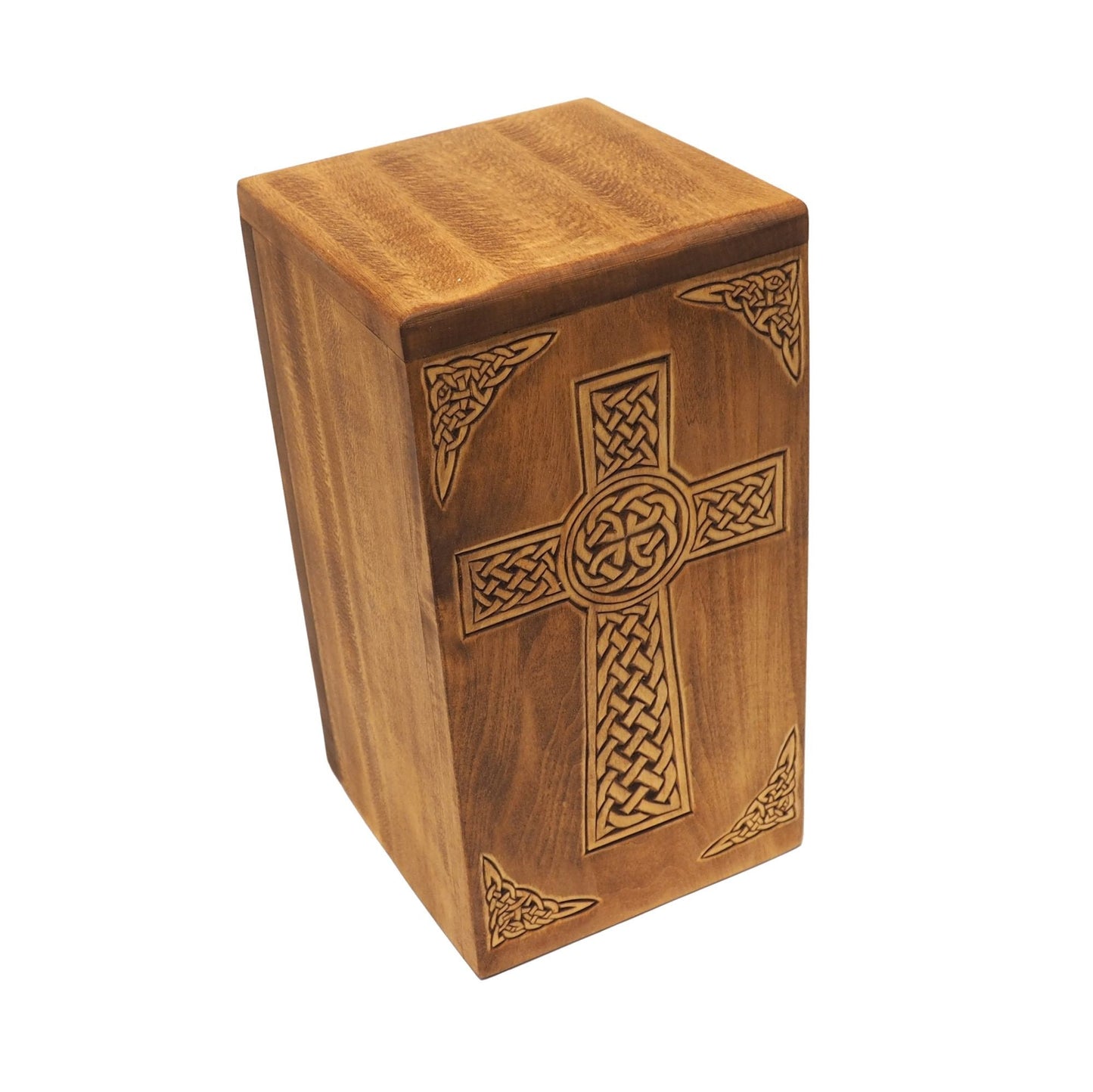 Personalized Wood Urn, For Human Ashes, Wooden Memorial Box, Carved Keepsake Cremation Urns, Cremation Box For Burial, Medieval Viking style