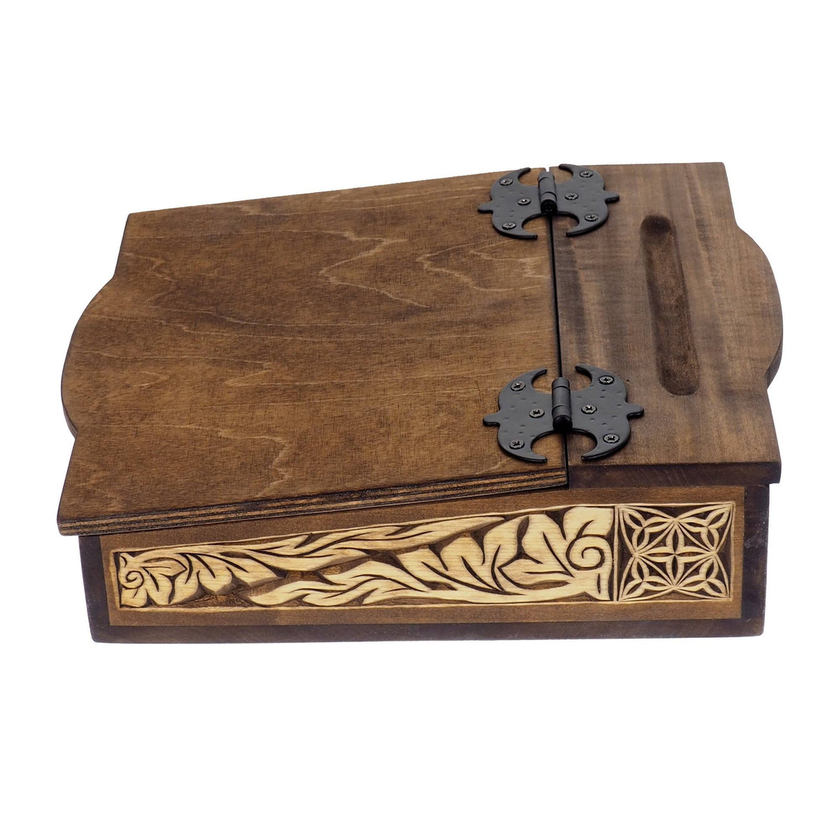 Personalized Hand carved medieval bureau box, wooden desk,  hand carved writer place, medieval, SCA, LARP, reneaccment and fantasy equipment