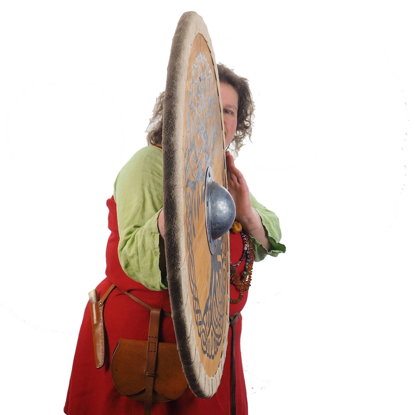 Personalized Big Tree of Life  Viking Shield Pattern, Norsman shield, Wall decor, Larp and reenactment, SCA ready, black shield