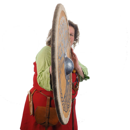 Personalized Big Tree of Life  Viking Shield Pattern, Norsman shield, Wall decor, Larp and reenactment, SCA ready, black shield