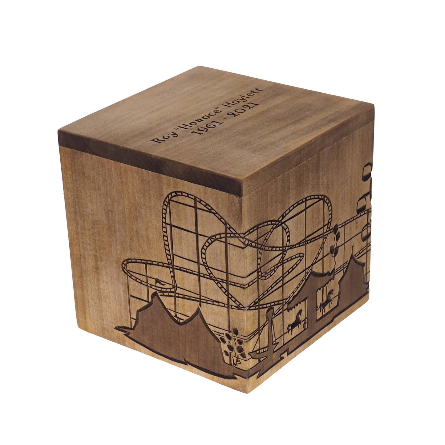 Your theme Square Personalized Wood Urn For Human Ashes, Wooden Memorial Box, Carved Keepsake Cremation Urns, Cremation Boxes, Burial