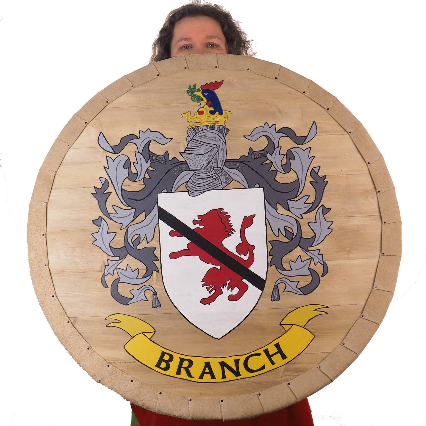 Crest Shield, company logo, Personalized Viking Shield, Hand Painted, Norsman shield, Wall decor, Larp and reenactment, SCA ready, pub decor